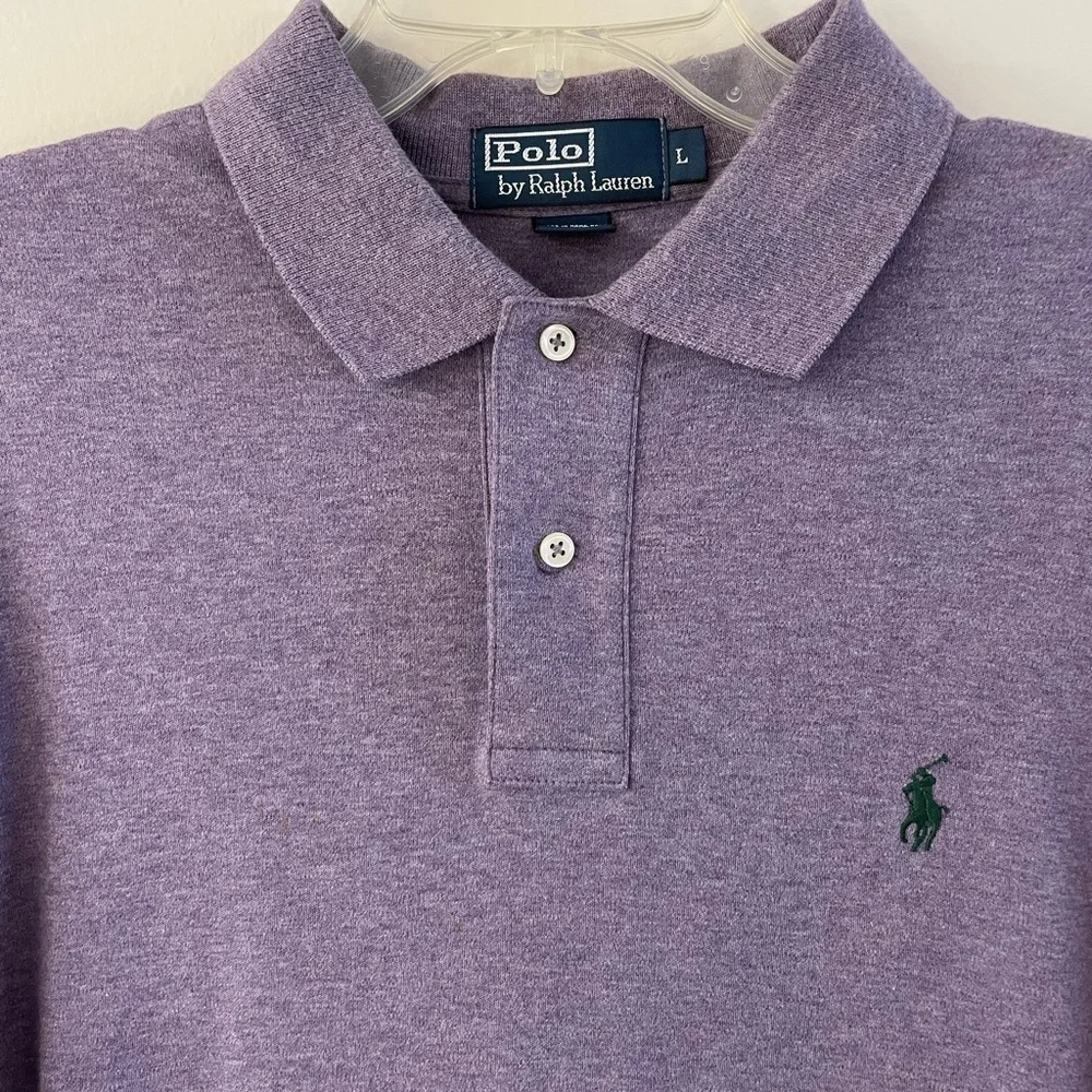 Polo Ralph Lauren purple polo size L